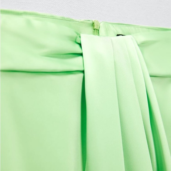 ZARA SATIN EFFECT MIDI SKIRT - Picture 3 of 7